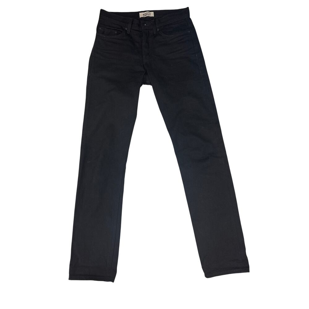 Naked & Famous Black Selvedge Men's Big Weird Guy Stretch Size 31W X 34L EUC